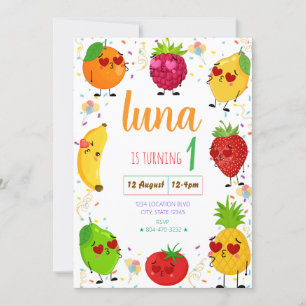 AdorableFruit Invitation Anniversaire