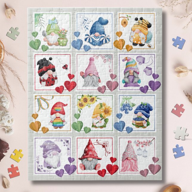 Adorables Gnomes Puzzle en Bloc de Couleurs (Cozy up with adorable gnomes! Perfect art block puzzle for gnome lovers and collectors)
