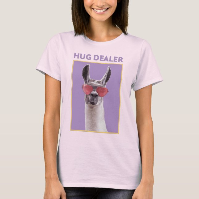 Adorables Llama Love Cute Hug Dealer T-Shirt (Devant)