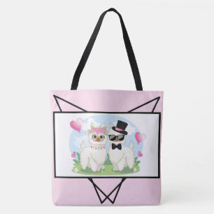 Adorables Llama Love Cute Llama Couple Sac fourre-