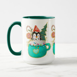 Adorables Mug Splendide Manchot de Noël