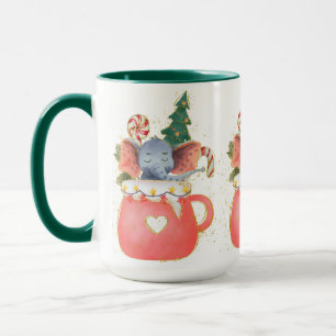 Adorables Noël Charme Eléphant Mug