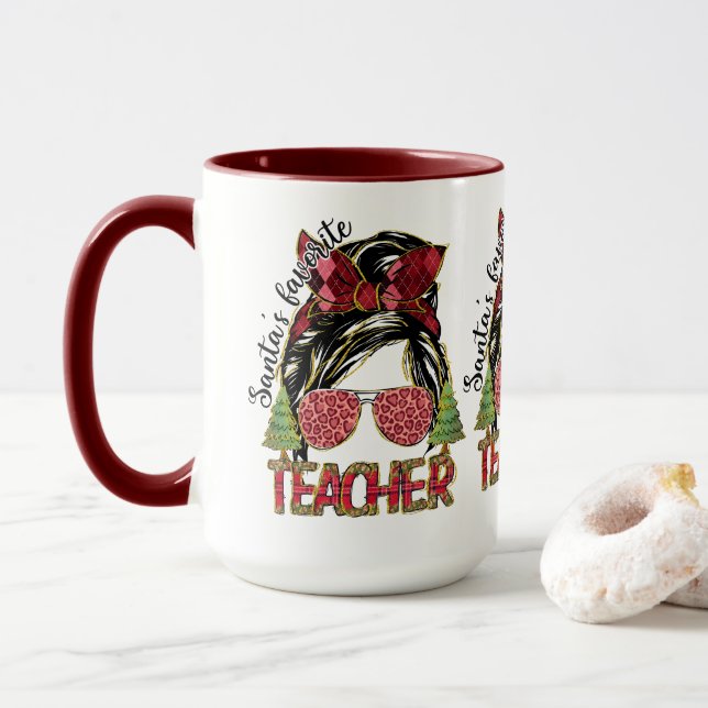 Adorables Noël Favori enseignant Mug (Avec donut)