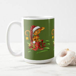 Adorables Petit Chat Avec Présente Café Mug