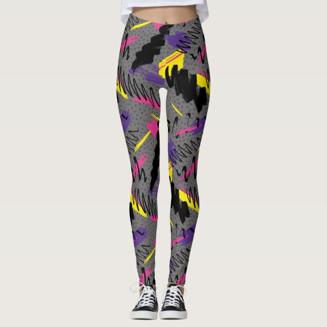Adorables Synthwave/Vaporwave Style Leggings Yoga (Devant)