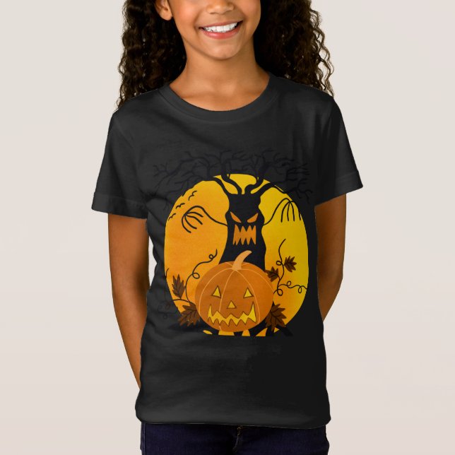 Adorables T-shirt arbre Déplaisant Halloween (Devant)