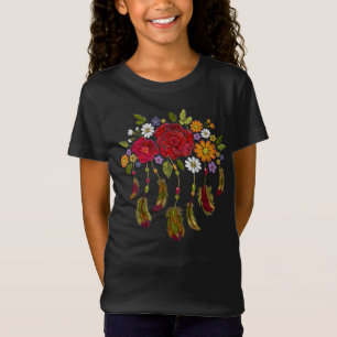 Adorables T-Shirt Rose & Plumes