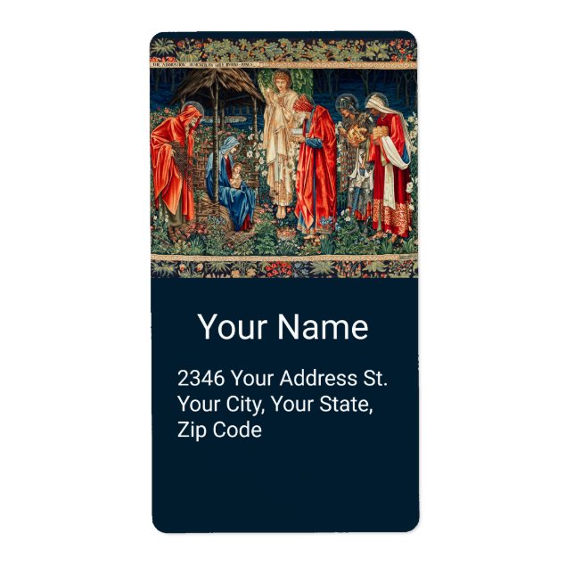 ADORATION DE MAGI Morris, Étiquette Burne-Jones (Devant)