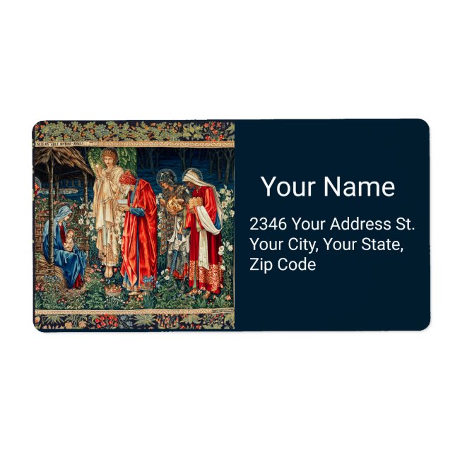 ADORATION DE MAGI Morris, Étiquette Burne-Jones (Devant)