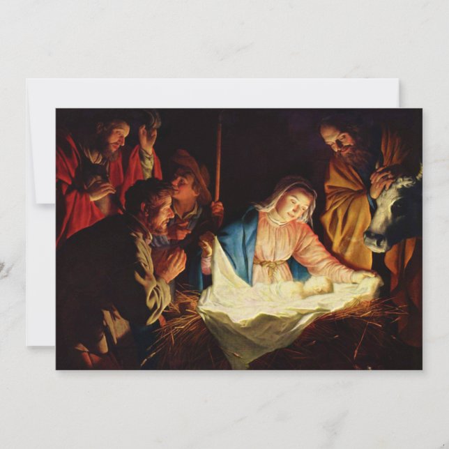 Adoration des bergers - Honthorst (Devant)