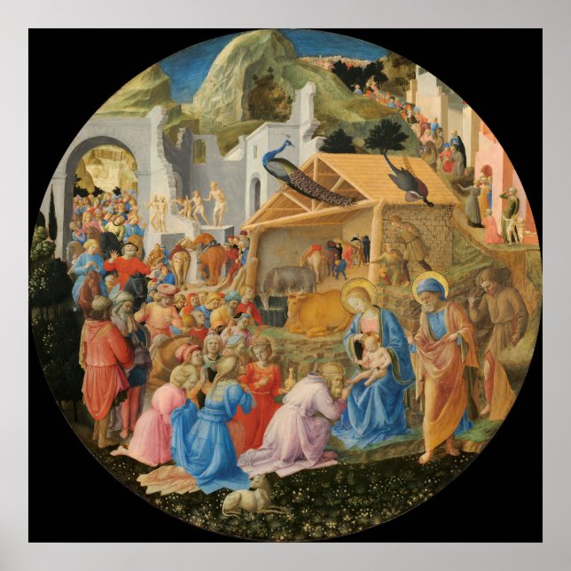 Adoration des Mages, Filippino Lippi Affiche d'art (Devant)
