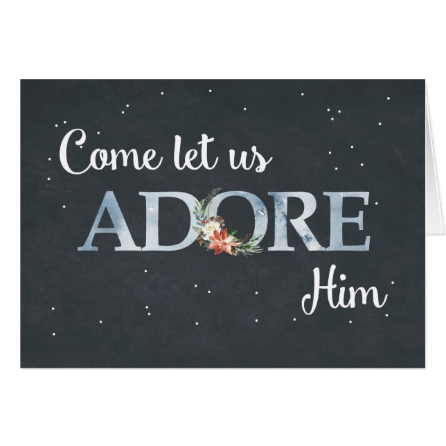 Adore-lui Noël Poinsettia sur Noir (Devant horizontal)