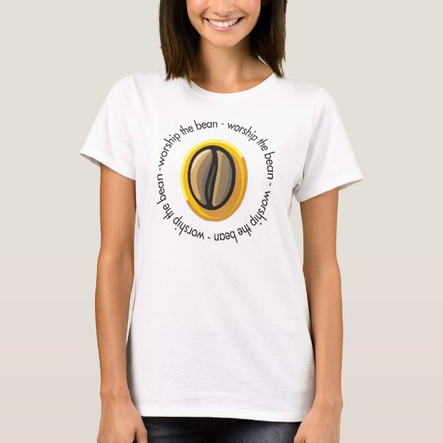Adorez le T-shirt de café d'haricot (Devant)