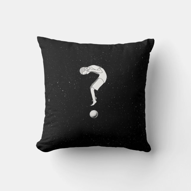 Ados noirs garçon coussin comme point d'interrogat (Recto)