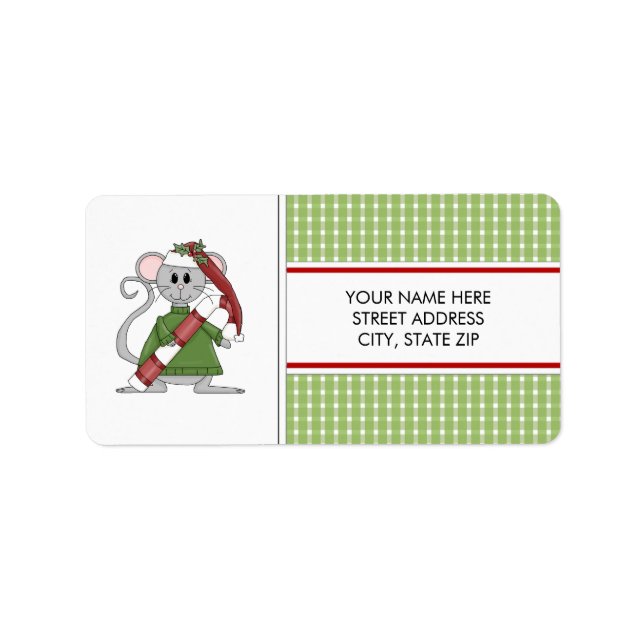Adresse de la souris de Noël Étiquettes (Devant)
