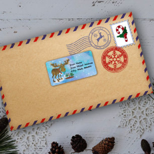 Adresse de l'orignal de Noël Étiquettes / Étiquett