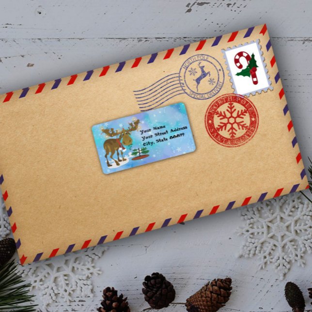 Adresse de l'orignal de Noël Étiquettes / Étiquett (Créateur téléchargé)