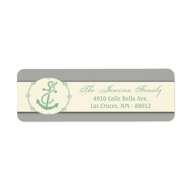 Adresse de retour de 0,75 po x 2,25 po Étiquette A (Devant)