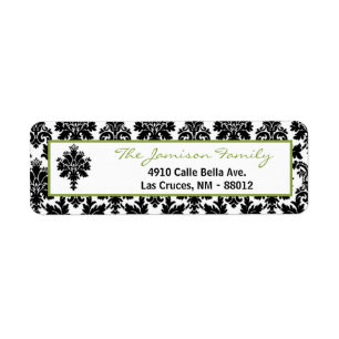 Adresse de retour de .75"x2.25" Étiquette Black Gr