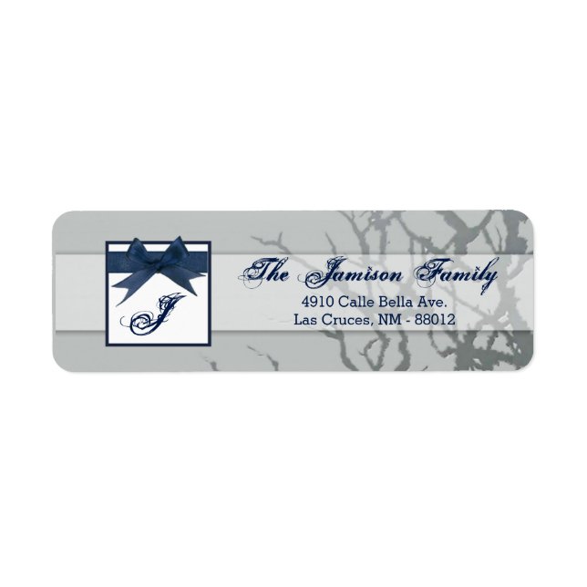 Adresse de retour de .75"x2.25" Étiquette Crac en  (Devant)