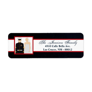 Adresse de retour de .75"x2.25" Étiquette Marine U