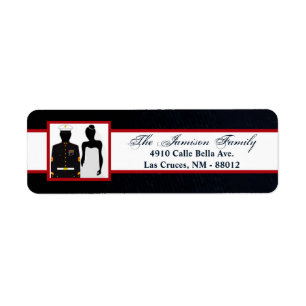 Adresse de retour de .75"x2.25" Étiquette Marine U
