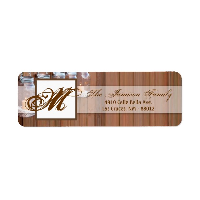 Adresse de retour de .75"x2.25" Étiquette Mason Ja (Devant)