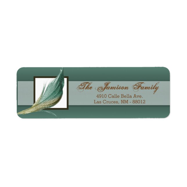 Adresse de retour de .75"x2.25" Étiquette Quail Fe (Devant)