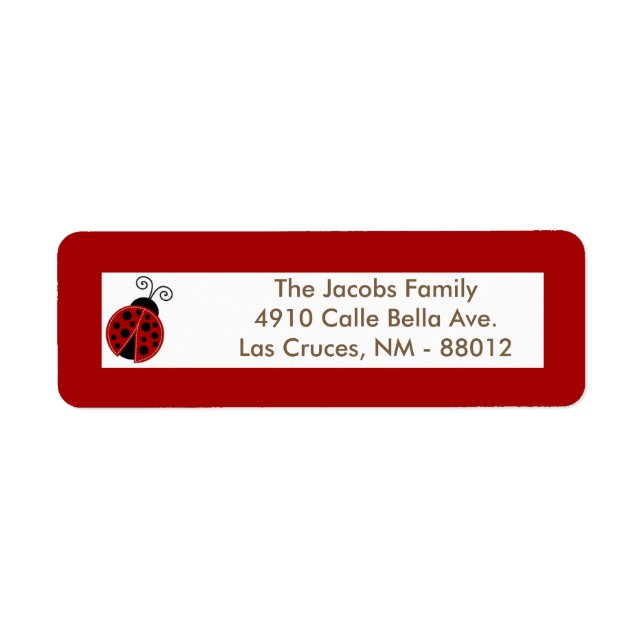 Adresse de retour de .75"x2.25" Étiquette Red Lady (Devant)
