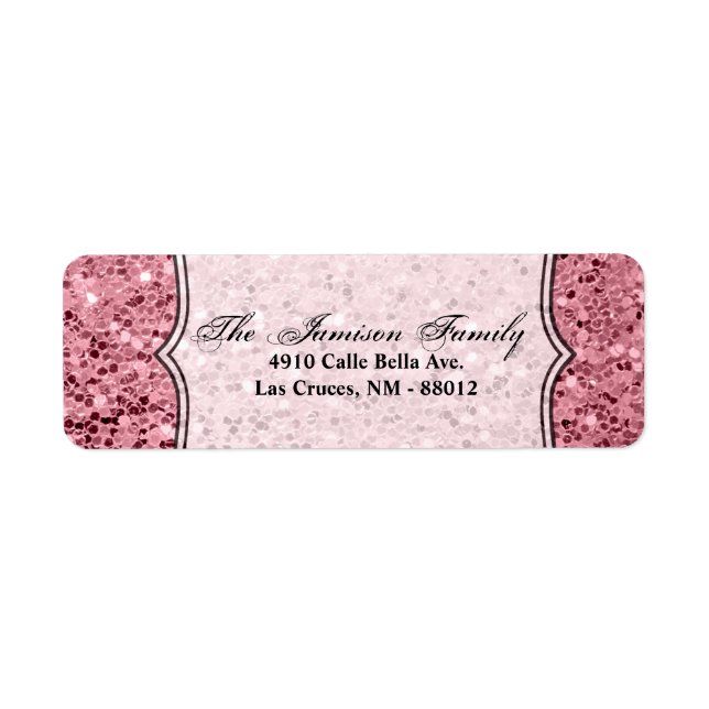 Adresse de retour de .75"x2.25" Étiquette Rose Par (Devant)