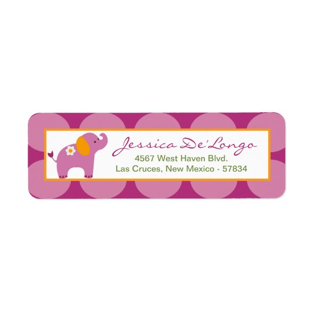 Adresse de retour de .75"x2.25" Étiquette Sweet Sa (Devant)