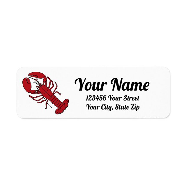 Adresse de retour du homard Étiquette (Devant)