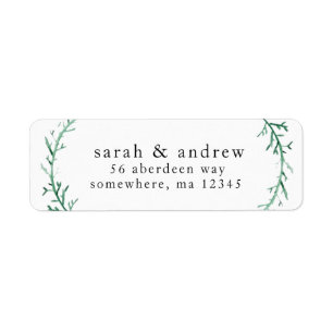 Adresse de retour Étiquettes de messagerie - Nom d