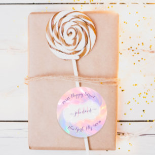 Adresse de retour Holographique RSVP Étiquette Mon