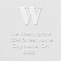 Adresse de retour simple en gras monogramme person