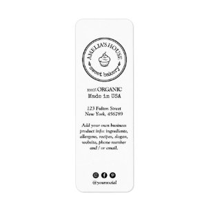 Adresse de retour verticale Étiquettes de produits