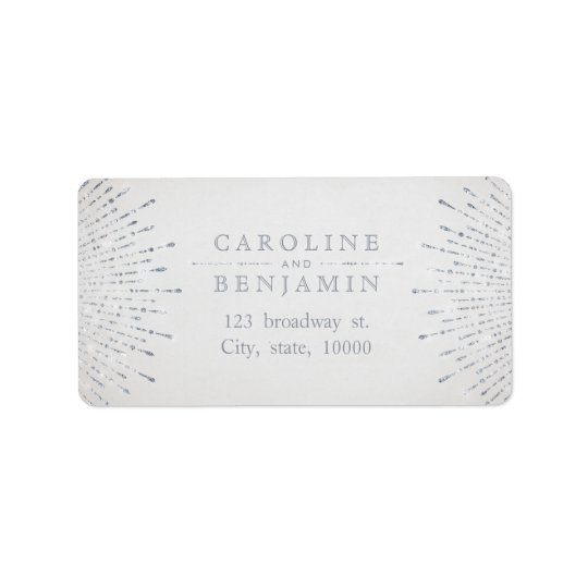 Adresse de retour vintage de deco argenté étiquette d’adresse