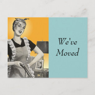 Adresse de rétro nettoyage occupé vintage de carte