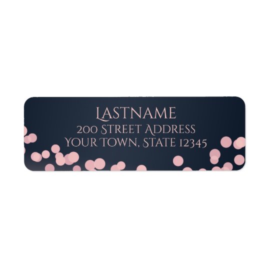 Adresse de rose de lumières d'étincelle et de bleu étiquette d'adresse retour