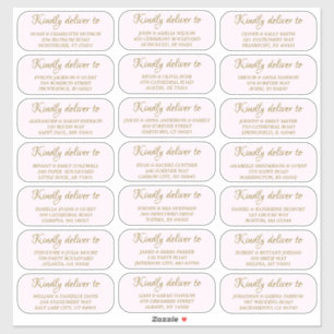 Adresse du client mariage Autocollant en vinyle co