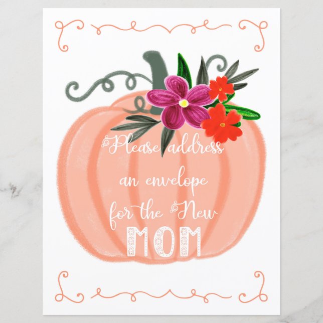 Adresse d'une enveloppe d'un petit Citrouille (Devant)