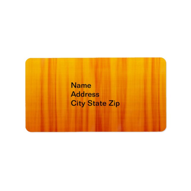 Adresse Étiquette en arrière - plan orange (Devant)