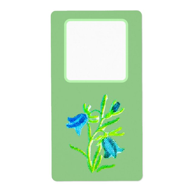 Adresse expédition étiquette style de fleur design (Devant)