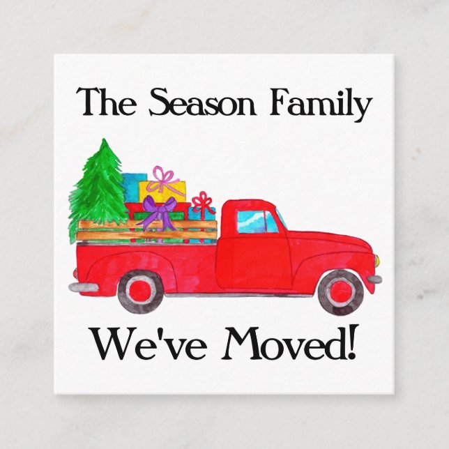 Adresse Faire-part Retro Picket Noël (Devant)