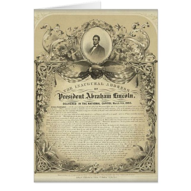 Adresse inaugurale de Lincoln d'abe de président (Devant)