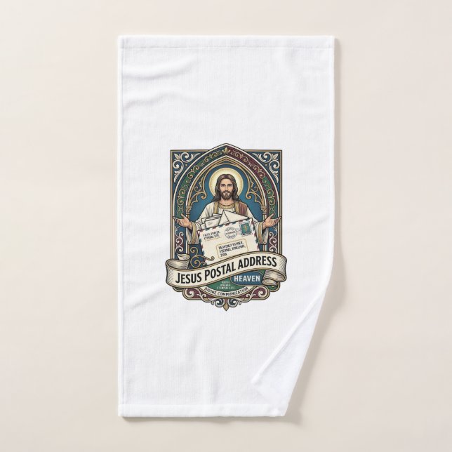 Adresse postale de Jésus Ciel Adresse postale de J (Serviette à main)