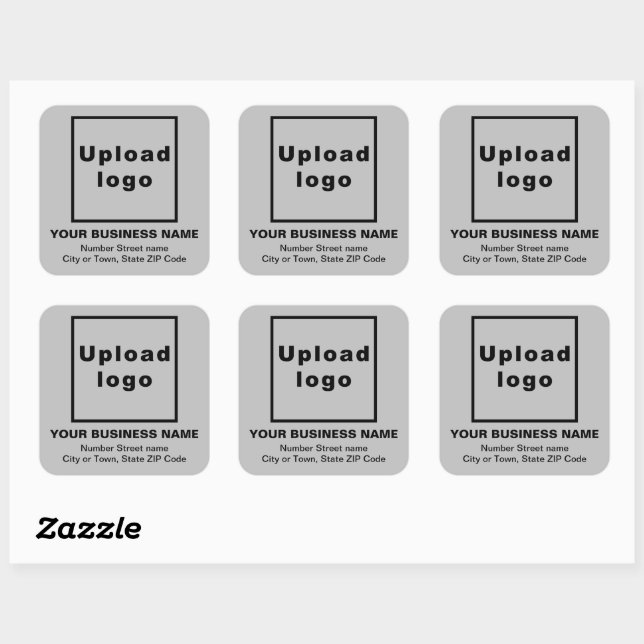 Adresse professionnelle sur Sticker Carré gris (Feuille)