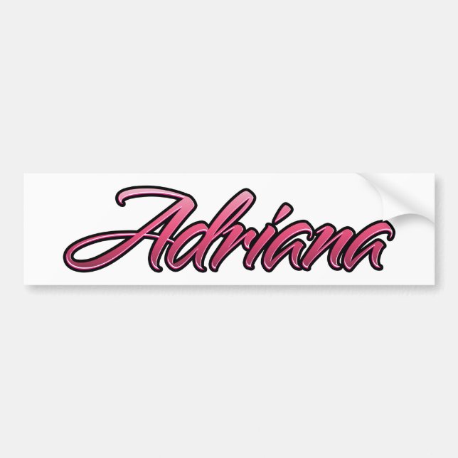 Adriana décoloré autocollant sticker rose (Devant)