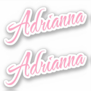 Adrianna Nom décoratif en rose x2 Sticker