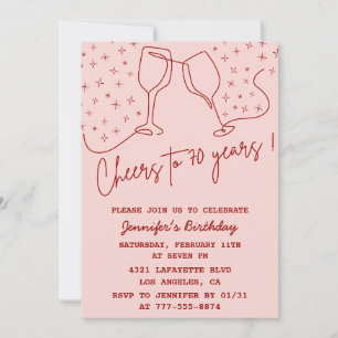 Adulte anniversaire 70e anniversaire invitation el